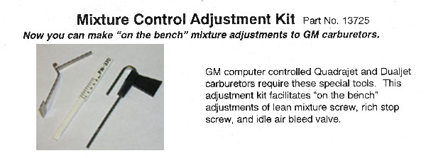 Carburetor Mixture Control Adjustment Kit